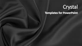  Presentation with satin - Audience pleasing slide set consisting of black satin or silk background backdrop and a dark gray colored foreground