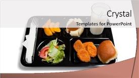  Presentation with school lunch - Cool new presentation with black school lunch tray including backdrop and a white colored foreground