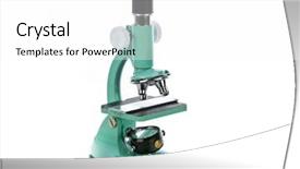  Presentation with microscope - PPT theme with it engineer technician maintain storage in data center this enclosures is a san storage area network and servers background and a dark gray colored foreground