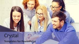  Presentation with monitor computer - Presentation design enhanced with black screen - business office technology and startup background and a light blue colored foreground