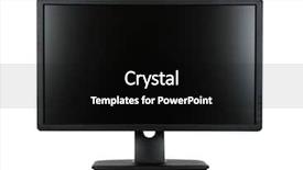  Presentation with monitor computer - Amazing slides having black screen - computer monitor isolated on white backdrop and a black colored foreground