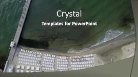  Presentation with black sea - Audience pleasing PPT theme consisting of black-sea-beach-resort-aerial backdrop and a tawny brown colored foreground