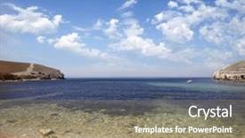  Presentation with black sea - Theme featuring black sea coastline with foam background and a coral colored foreground