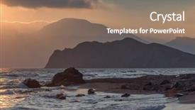  Presentation with black sea - Cool new PPT theme with black-sea-landscape-in-crimea backdrop and a coral colored foreground