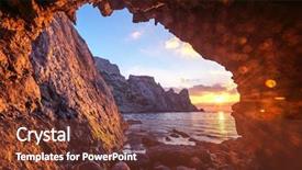  Presentation with black sea - Audience pleasing slide set consisting of black sea landscape in crimea backdrop and a tawny brown colored foreground