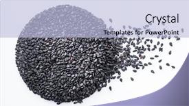  Presentation with seeds - Colorful presentation theme enhanced with black sesame seeds arranged backdrop and a light blue colored foreground