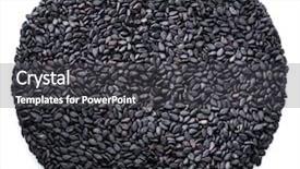  Presentation with seeds - Beautiful slide set featuring black sesame seeds arranged backdrop and a dark gray colored foreground