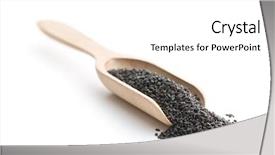 Presentation with seeds - Cool new presentation theme with black sesame seeds healthy sesame backdrop and a white colored foreground