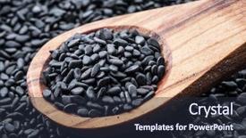  Presentation with seeds - Presentation design with black sesame seeds background and a wine colored foreground