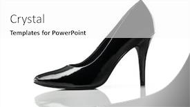  Presentation with black women - Colorful presentation theme enhanced with black-shiny-stiletto-heel-women backdrop and a white colored foreground