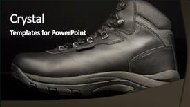  Presentation with shoe - Slides having black shoe background and a dark gray colored foreground