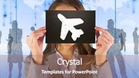  Presentation with matrix - Beautiful slides featuring black silhouettes in blue backdrop and a red colored foreground