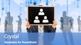  Presentation with black - Theme with black silhouettes in blue background and a teal colored foreground