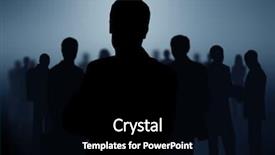  Presentation with black people - Colorful slides enhanced with black silhouettes of business people backdrop and a black colored foreground