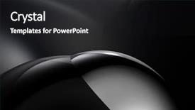  Presentation with spheres - PPT theme featuring black silver spheres background and a dark gray colored foreground