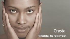  Presentation with beautiful skin - Beautiful theme featuring black skin - beautiful image of a afro backdrop and a gray colored foreground