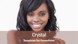  Presentation with black hands - Slides featuring black skin - smiling woman with hands background and a violet colored foreground