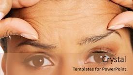  Presentation with skin - Colorful presentation design enhanced with doctor tools and patient medical backdrop and a light gray colored foreground