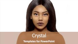  Presentation with african beauty - Beautiful presentation theme featuring black skin woman african ethnic backdrop and a coral colored foreground