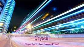  Presentation with hong kong - Theme with black sky - car light trails in hong background and a lemonade colored foreground