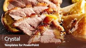  Presentation with chinese food - Slides enhanced with black slate dish restaurant background and a tawny brown colored foreground