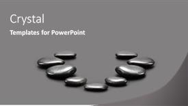 Presentation with stones - Amazing slide deck having black-slick-stones-on-gray backdrop and a gray colored foreground