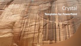  Presentation with rock - PPT theme featuring navajo tribe - black smears on rock background and a coral colored foreground