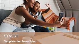  Presentation with taking the blood pressure in black women - PPT layouts having black-smiling-woman-taking-selfie background and a coral colored foreground