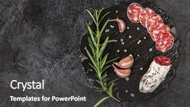  Presentation with smoke - PPT layouts with black smoke - salami on dark background background and a dark gray colored foreground