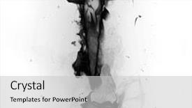  Presentation with smoke - Beautiful PPT theme featuring scald burn - black smoke exclamation mark backdrop and a light gray colored foreground