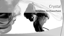  Presentation with ink blot - Slide set having black-smoke-wave-ink-blot and a white colored foreground