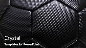  Presentation with black 3d plastic print texture - Presentation theme consisting of black-soccer-ball-texture-background background and a black colored foreground