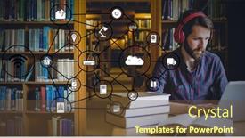  Presentation with black man - PPT theme having black-social-network-web-against background and a  colored foreground