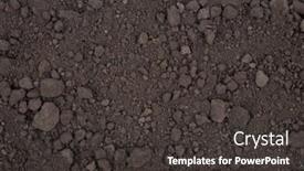  Presentation with soil texture - Colorful PPT theme enhanced with black soil texture for gardening backdrop and a dark gray colored foreground