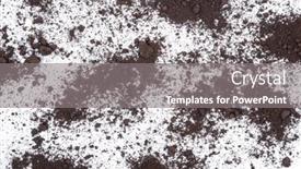  Presentation with soil texture - Theme having black soil texture on white background and a gray colored foreground