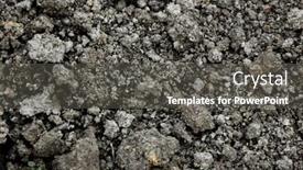  Presentation with soil texture - Theme featuring black soil texture background and a dark gray colored foreground