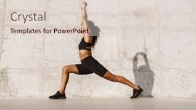  Presentation with exercise - Amazing slides having black-sportswoman-doing-exercise backdrop and a  colored foreground