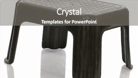 Presentation with step - PPT theme having black step stool with reflection background and a gray colored foreground