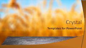  Presentation with blue sky - Slide set enhanced with black-stone-surface-on-blurred background and a gold colored foreground