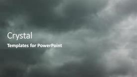  Presentation with clouds - Presentation theme having black-stormy-clouds-dark-natural background and a gray colored foreground