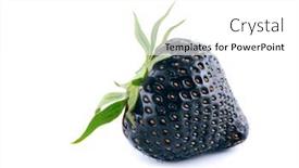  Presentation with isolation - Presentation theme with mutation - black strawberry isolation on white background and a white colored foreground