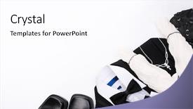  Presentation with black man - Slides featuring black suit and shoes background and a white colored foreground