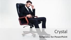  Presentation with leather shoes - Colorful PPT theme enhanced with black suit and shoes backdrop and a white colored foreground