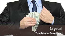  Presentation with black - Presentation theme having black suit putting money background and a tawny brown colored foreground