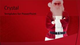  Presentation with black and red - Beautiful PPT layouts featuring black sunglasses against red background backdrop and a crimson colored foreground