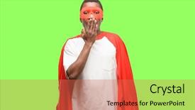  Presentation with super man - PPT theme enhanced with black super hero man cover background and a  colored foreground