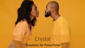  Presentation with candy - Theme enhanced with black-surprised-man-and-woman background and a  colored foreground