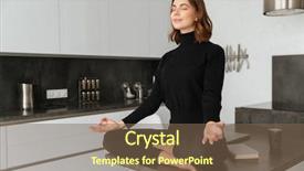  Presentation with black woman - PPT layouts having black sweater sitting at home background and a  colored foreground