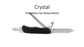  Presentation with first aid - PPT theme consisting of army first aid - black swiss knife background and a white colored foreground