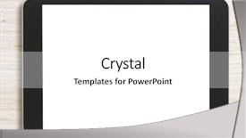  Presentation with ipad - Colorful presentation theme enhanced with black tablet pc or ipad backdrop and a white colored foreground